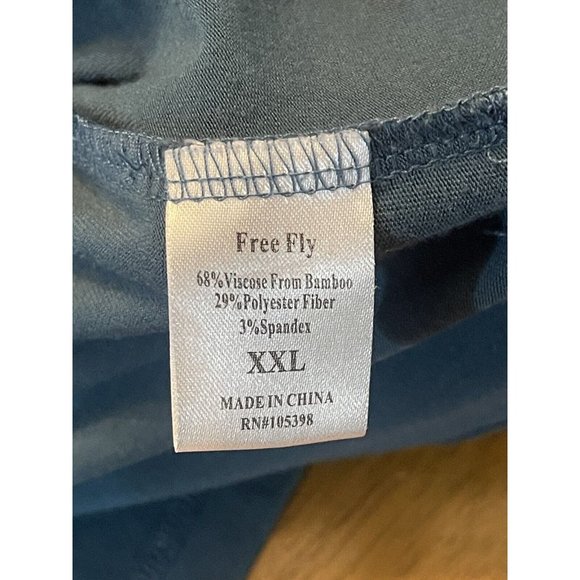 Free Fly Performance Bamboo Blue Blend Training Shirt Mens‎ XXL - Picture 7 of 7